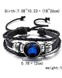 Zodiac Sign Charm Luminous Bracelets