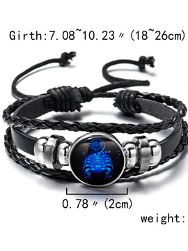 Zodiac Sign Charm Luminous Bracelets