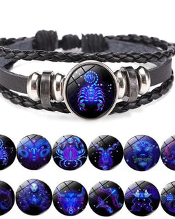 Zodiac Sign Charm Luminous Bracelets