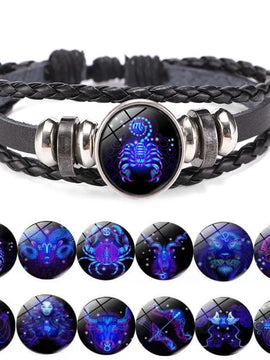 Zodiac Sign Charm Luminous Bracelets