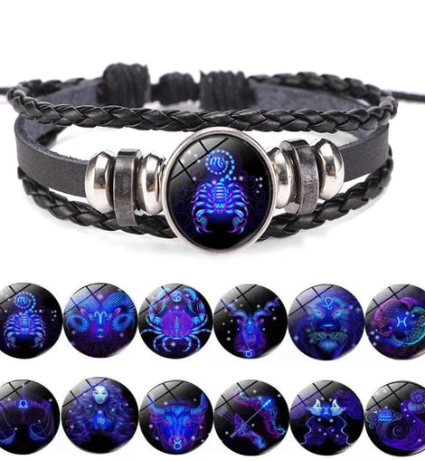 Zodiac Sign Charm Luminous Bracelets